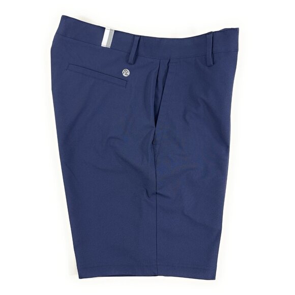 Rhoback Mens Looper Delta Golf Shorts Size 32 Performance Chino Navy - Picture 1 of 10